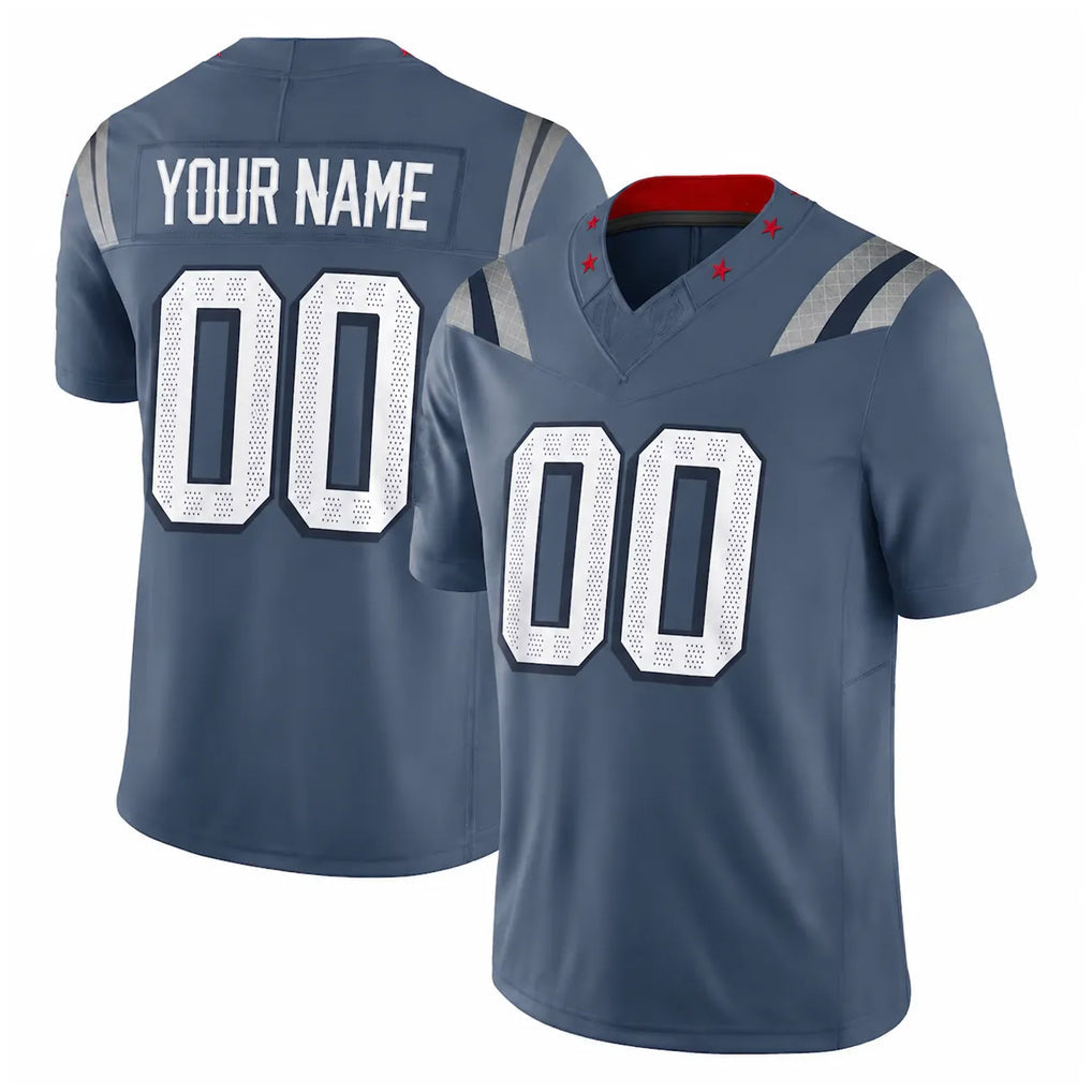 STECN Custom NE.Patriots Blue Limited Rivalries Collection Home Game Any Name & Numbers Stitched Jerseys