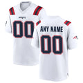 STECN Custom NE.Patriots White Home Game Any Name & Numbers Stitched Jerseys