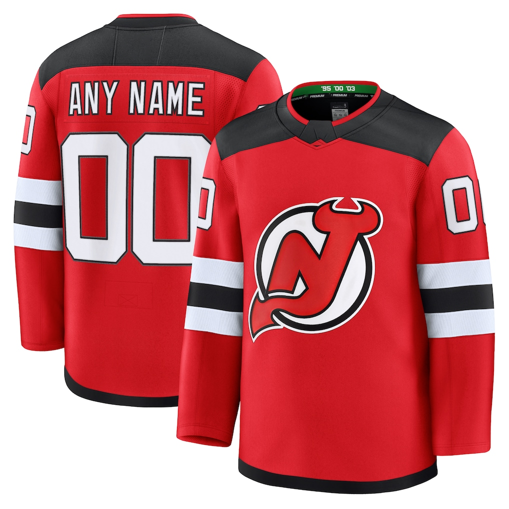 STECN Custom N.Jersey Devils Red Home Premium Jerseys