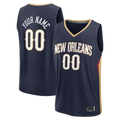STECN Custom NO.Pelicans Navy Fast Break Stitched Jerseys- Icon Edition