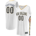 STECN Custom NO.Pelicans White Fast Break Stitched Jerseys- Association Edition
