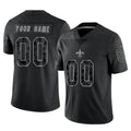 STECN Custom NO.Saints Black Limited Reflective Home Game Any Name & Numbers Stitched Jerseys