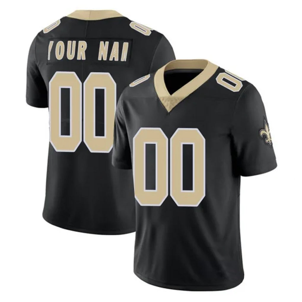 STECN Custom NO.Saints Black Limited Vapor Untouchable Home Game Any Name & Numbers Stitched Jerseys