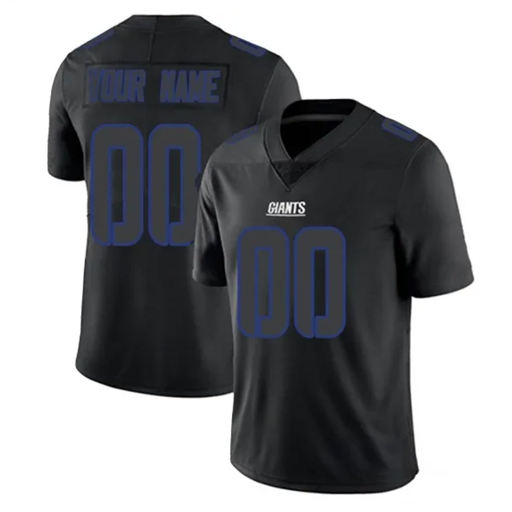 STECN Custom NY.Giants Black Impact Limited Home Game Any Name & Numbers Stitched Jerseys