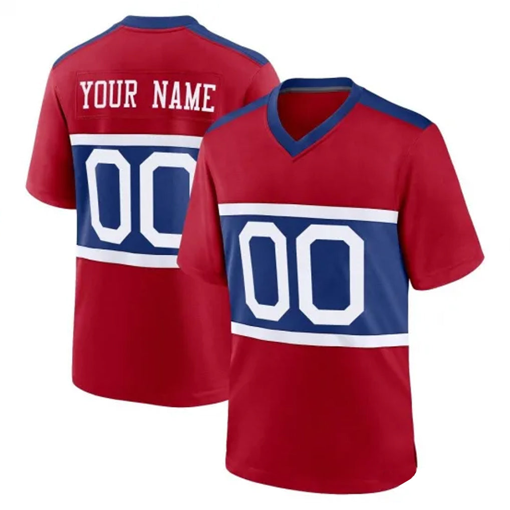 STECN Custom NY.Giants Red Century Home Game Any Name & Numbers Stitched Jerseys