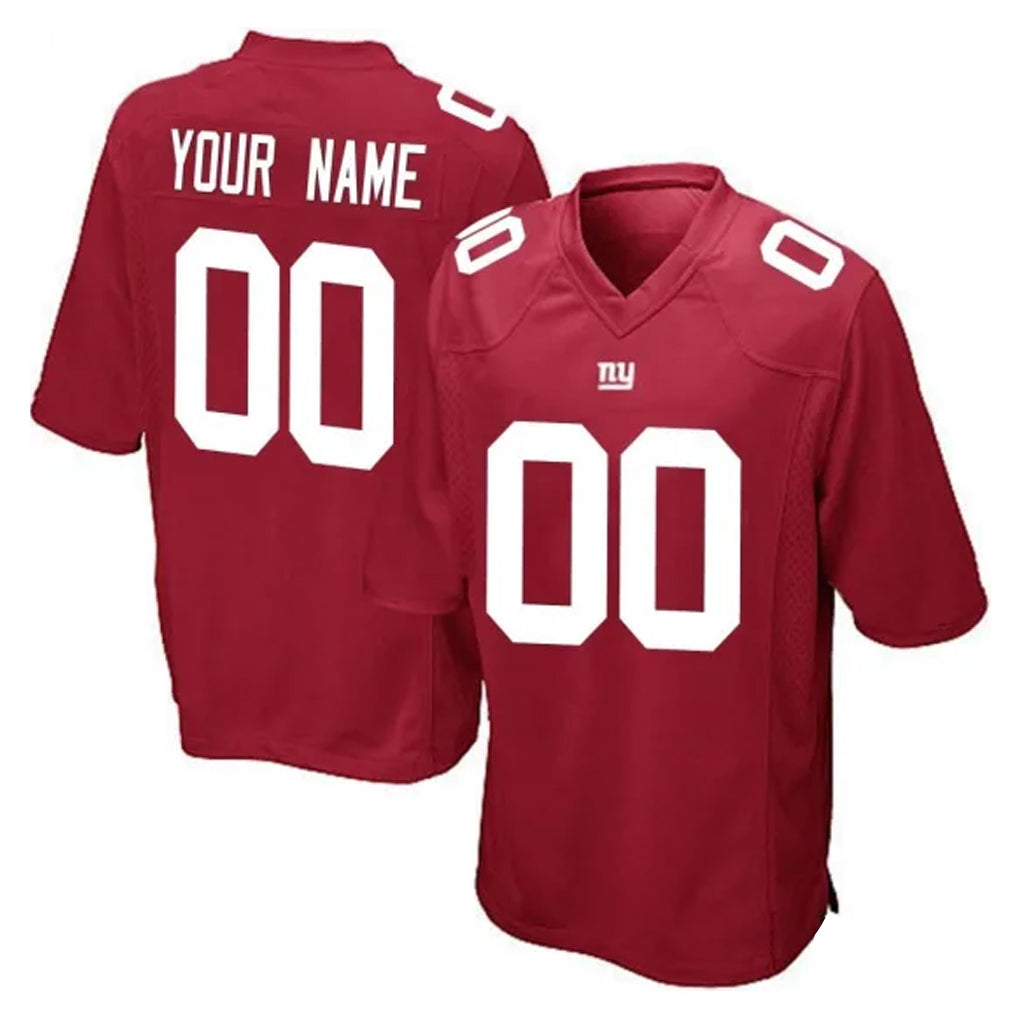 STECN Custom NY.Giants Red Home Game Any Name & Numbers Stitched Jerseys