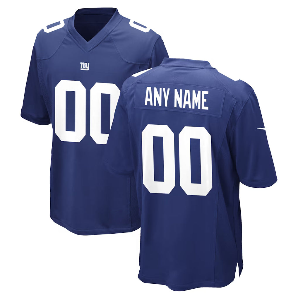 STECN Custom NY.Giants Royal Home Game Any Name & Numbers Stitched Jerseys