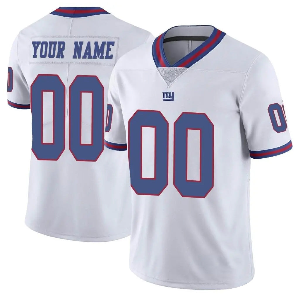 STECN Custom NY.Giants White Color Rush Home Game Any Name & Numbers Stitched Jerseys