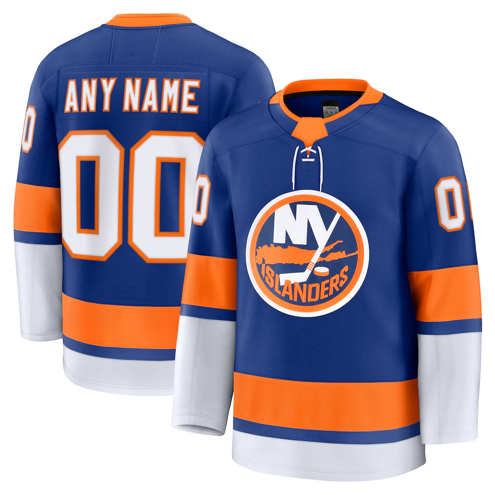 STECN Custom NY.Islanders Royal Home Premium Jerseys