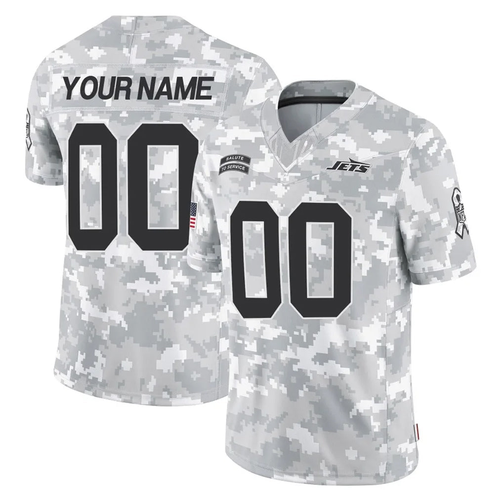 STECN Custom NY.Jets Arctic Camo Salute to Service Limited Game Any Name & Numbers Stitched Jerseys