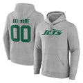 STECN Custom NY.Jets Gray LOGO Pullover Hoodies Limited Game Any Name & Numbers Stitched Jerseys