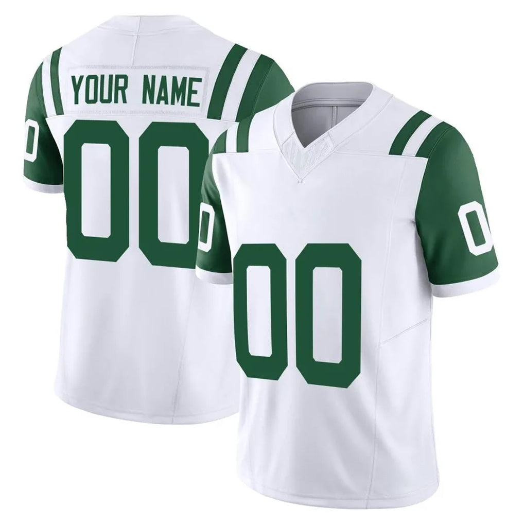 STECN Custom NY.Jets White Limited Classic Vapor F.U.S.E. Home Game Any Name & Numbers Stitched Jerseys