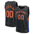 STECN Custom NY.Knicks  Black Fast Break Jerseys - Icon Edition