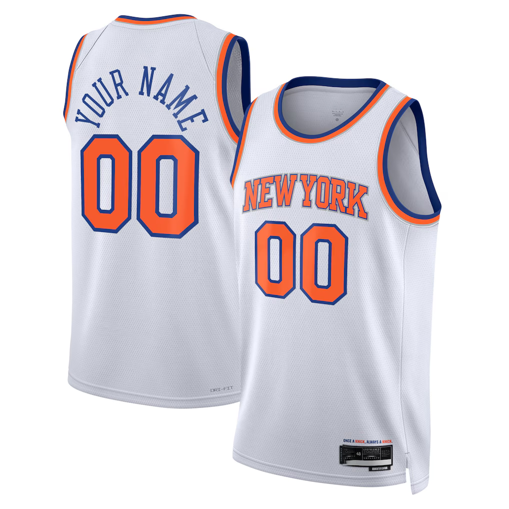 STECN Custom NY.Knicks White Swingman Jerseys - Association Edition