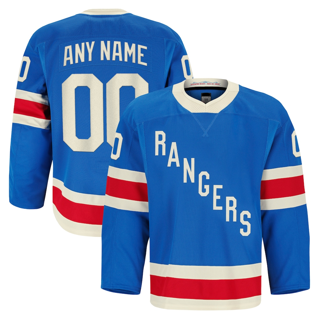 STECN Custom NY.Rangers Blue Centennial Authentic Pro Jerseys