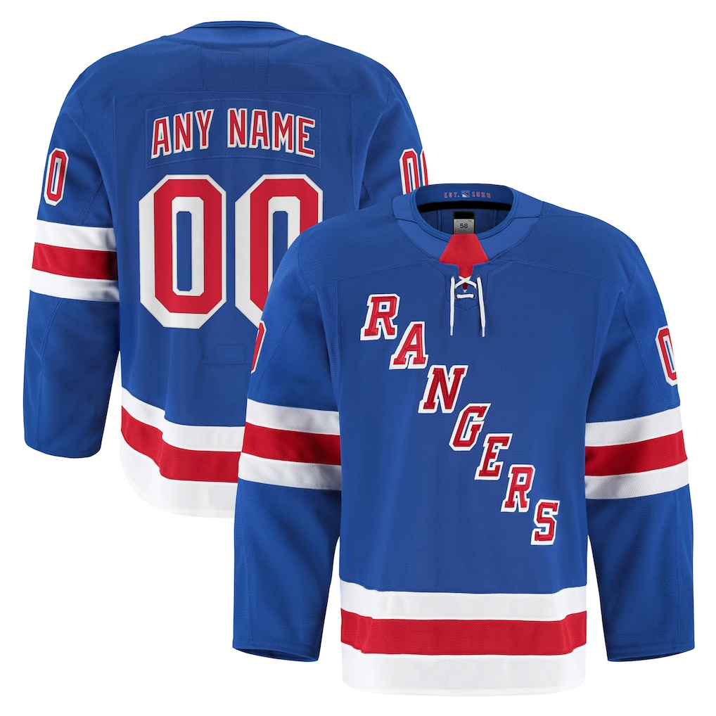 STECN Custom NY.Rangers Royal Home Authentic Pro Jerseys