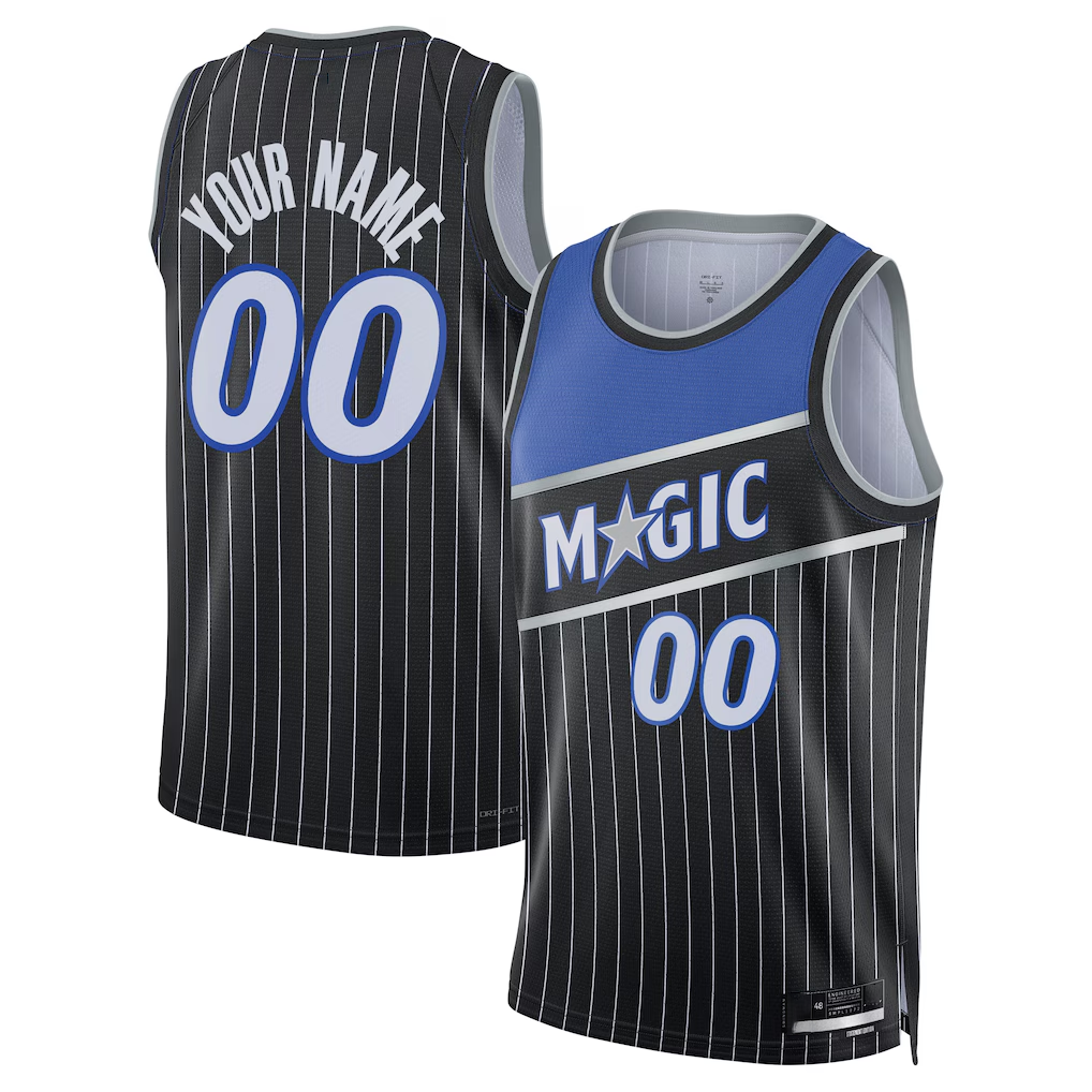 STECN Custom O.Magic Black Swingman Jerseys - Statement Edition