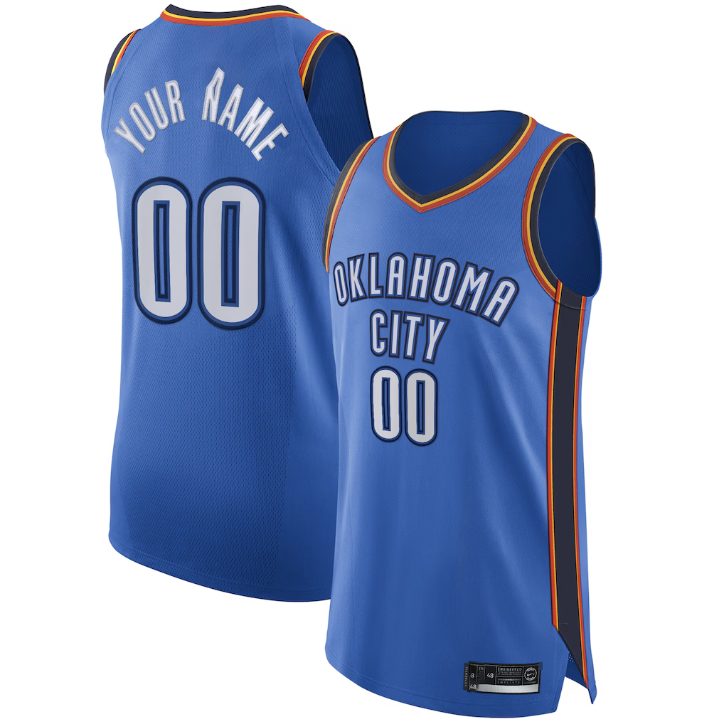 STECN Custom OC.Thunder Blue Authentic Stitched Jerseys - Icon Edition