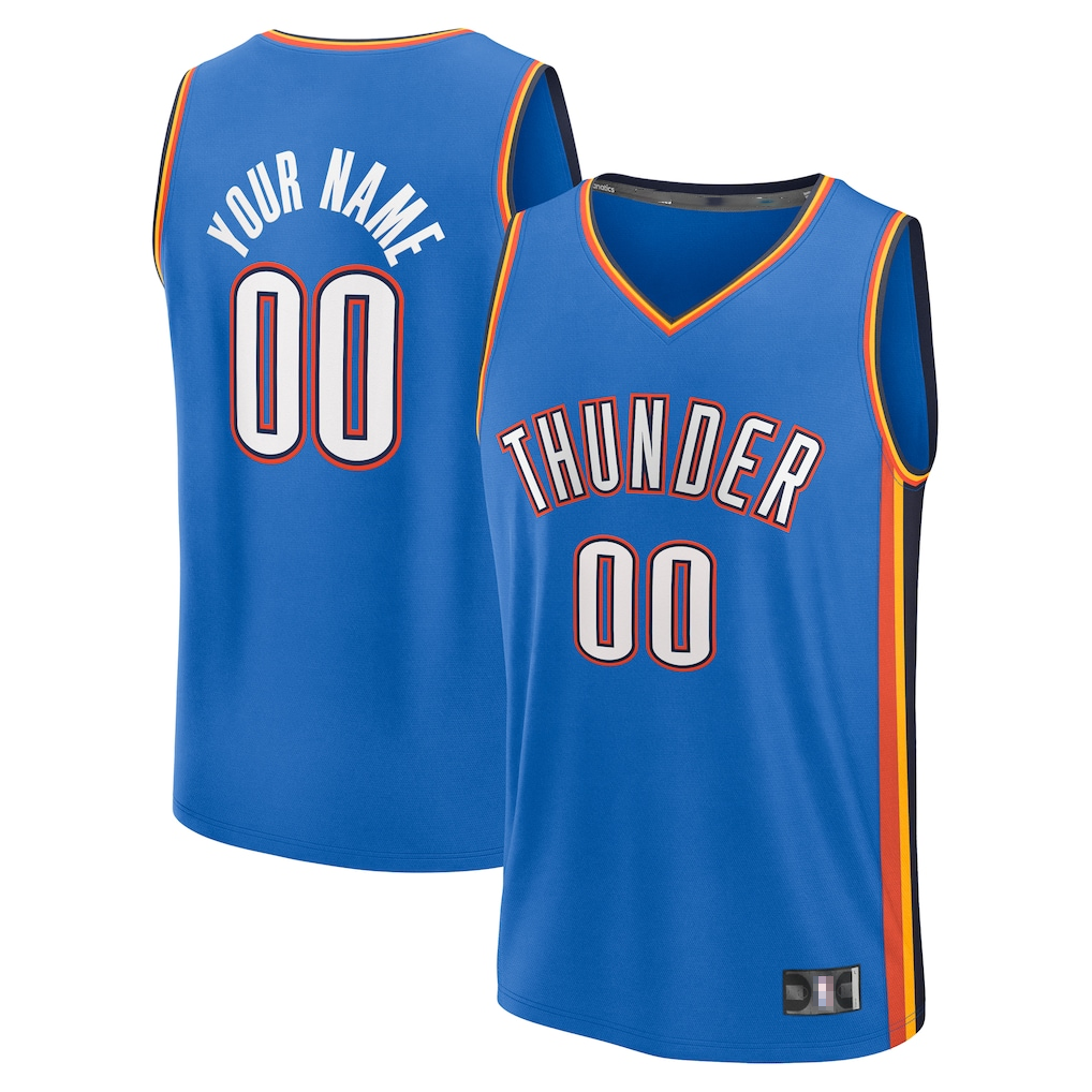 STECN Custom OC.Thunder Blue Fast Break Stitched Jerseys - Icon Edition