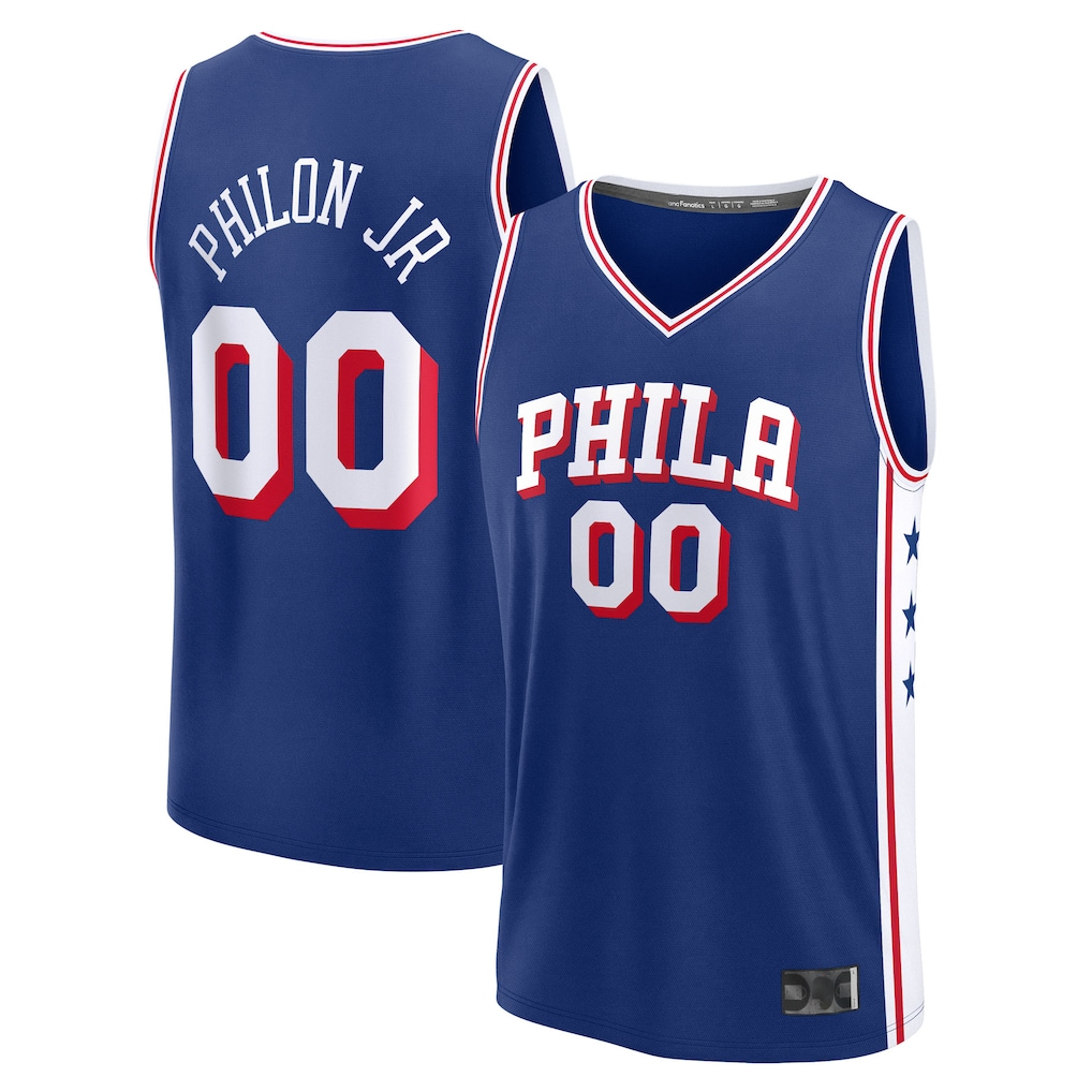STECN P.76ers #00 Labaron Philon Jr. Royal Swingman Jerseys - Icon Edition