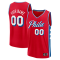 STECN Custom P.76ers Red Fast Break Jerseys - Icon Edition