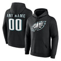 STECN Custom P.Eagles Black LOGO Pullover Hoodies Home Game Any Name & Numbers Stitched Jerseys