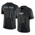 STECN Custom P.Eagles Black Reflective Limited Home Game Any Name & Numbers Stitched Jerseys