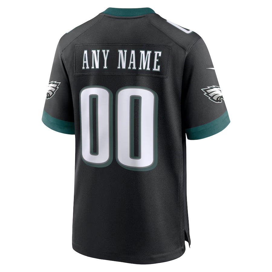 STECN Custom P.Eagles Black Stitched Alternate Game Stitched Jerseys