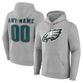STECN Custom P.Eagles Gray LOGO Pullover Hoodies Home Game Any Name & Numbers Stitched Jerseys