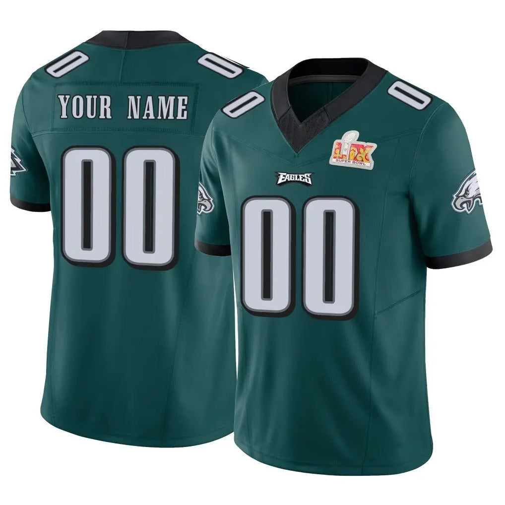 STECN Custom P.Eagles Team Color Green Limited Vapor F.U.S.E. Super Bowl LIX Home Game Any Name & Numbers Stitched Jerseys