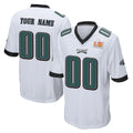 STECN Custom P.Eagles White Super Bowl LIX Home Game Any Name & Numbers Stitched Jerseys