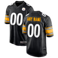 STECN Custom P.Steelers Black Home Game Stitched Jerseys