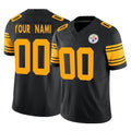 STECN Custom P.Steelers Black Limited 2nd Alternate Vapor F.U.S.E. Home Game Any Name & Numbers Stitched Jerseys