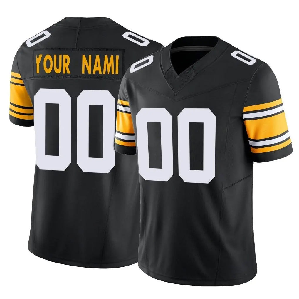STECN Custom P.Steelers Black Limited Alternate Vapor F.U.S.E. Home Game Any Name & Numbers Stitched Jerseys