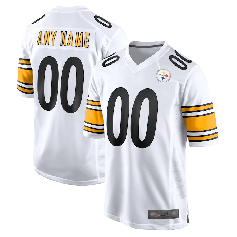 STECN Custom P.Steelers White Home Game Stitched Jerseys