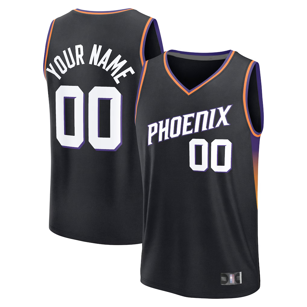 STECN Custom P.Suns Fanatics Black Fast Break Jerseys - Icon Edition