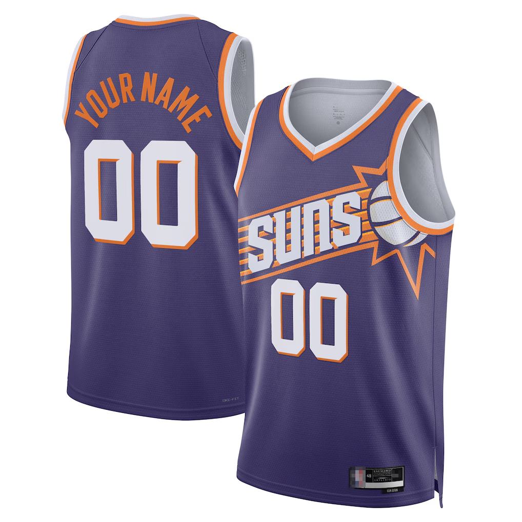 STECN Custom P.Suns Purple Swingman Jerseys - Icon Edition