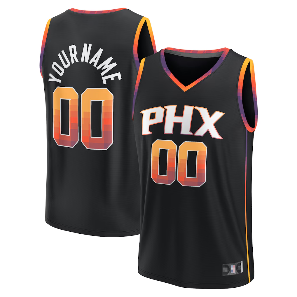 STECN Custom P.Sunss Fanatics Black Fast Break Replica Jerseys - Statement Edition