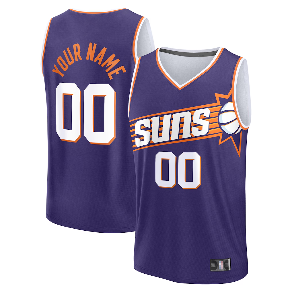 STECN Custom P.Sunss Fanatics Purple Fast Break Jerseys - Icon Edition