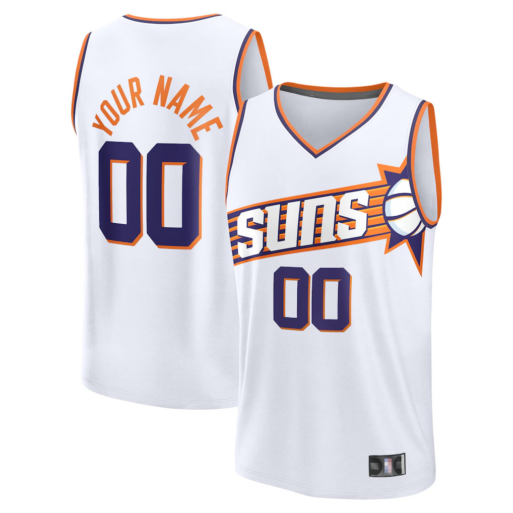 STECN Custom P.Sunss Fanatics White Fast Break Jerseys - Association Edition