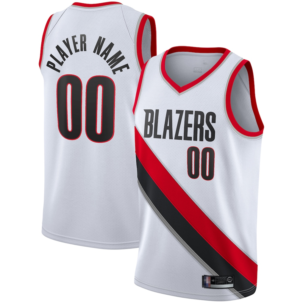 STECN Custom PT.Blazers White 2020-2021 Swingman Jerseys - Association Edition