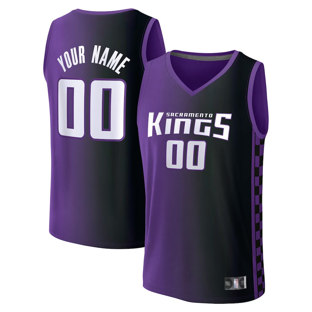 STECN Custom S.Kings Fanatics Purple Fast Break Replica Jerseys - Statement Edition