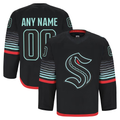 STECN Custom S.Kraken Black Alternate Authentic Pro Jerseys