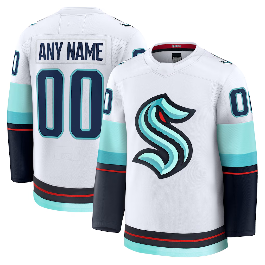 STECN Custom S.Kraken White Away Premium Jerseys
