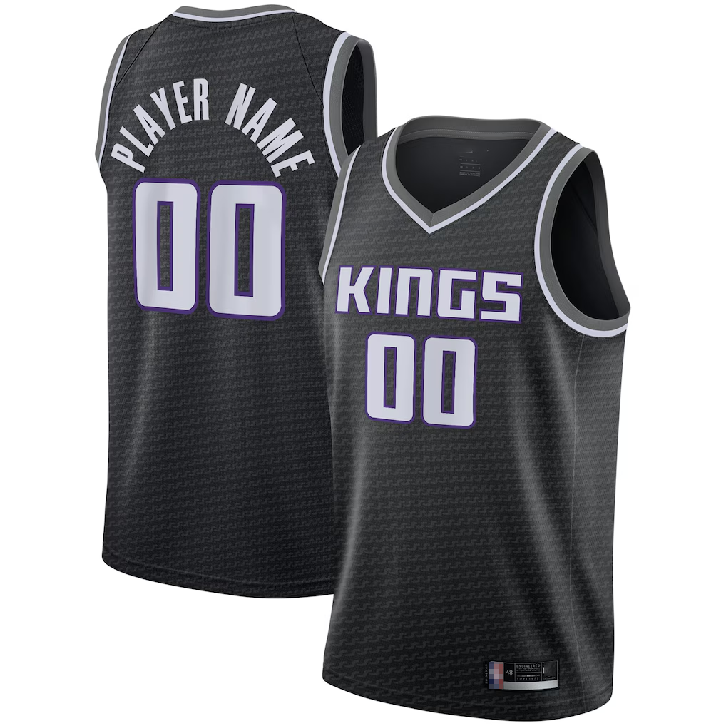 STECN Custom S.kings Black Swingman Jerseys - Statement Edition
