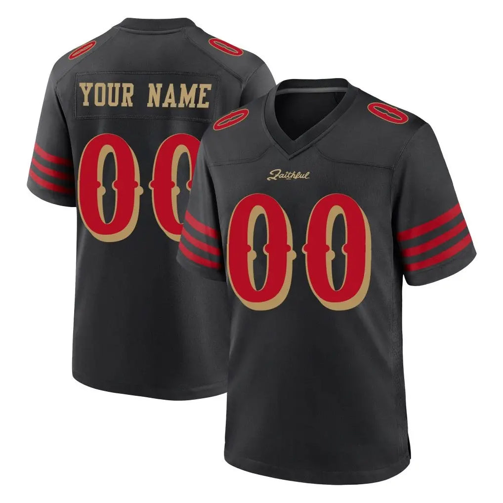 STECN Custom SF.49ers Black Rivalries Collection Home Game Any Name & Numbers Stitched Jerseys