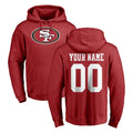 STECN Custom SF.49ers Red LOGO Pullover Hoodies Home Game Any Name & Numbers Stitched Jerseys
