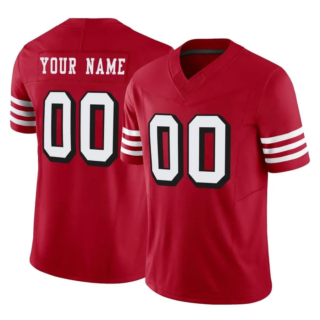 STECN Custom SF.49ers Red Limited Alternate Vapor F.U.S.E. Home Game Any Name & Numbers Stitched Jerseys
