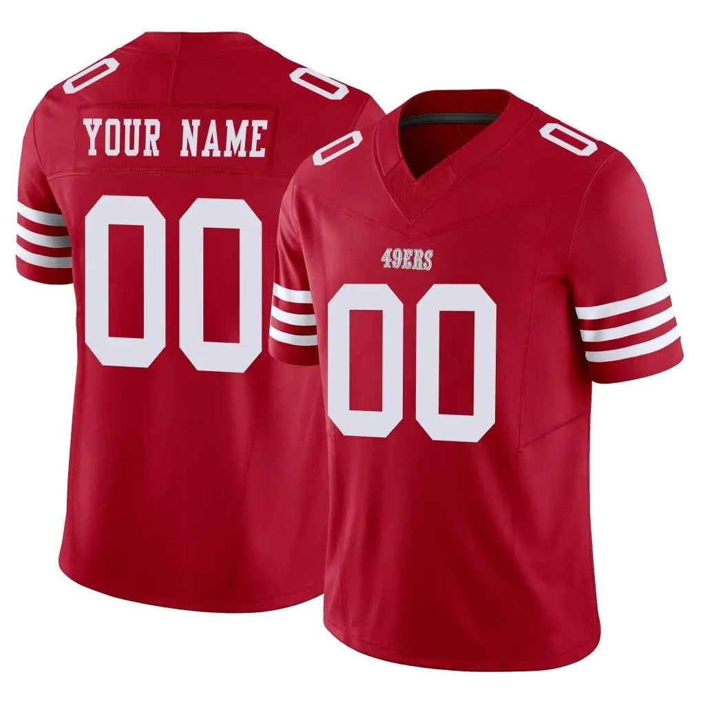 STECN Custom SF.49ers Red Limited Vapor F.U.S.E. Home Game Any Name & Numbers Stitched Jerseys