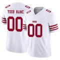 STECN Custom SF.49ers White Limited Vapor F.U.S.E. Home Game Any Name & Numbers Stitched Jerseys